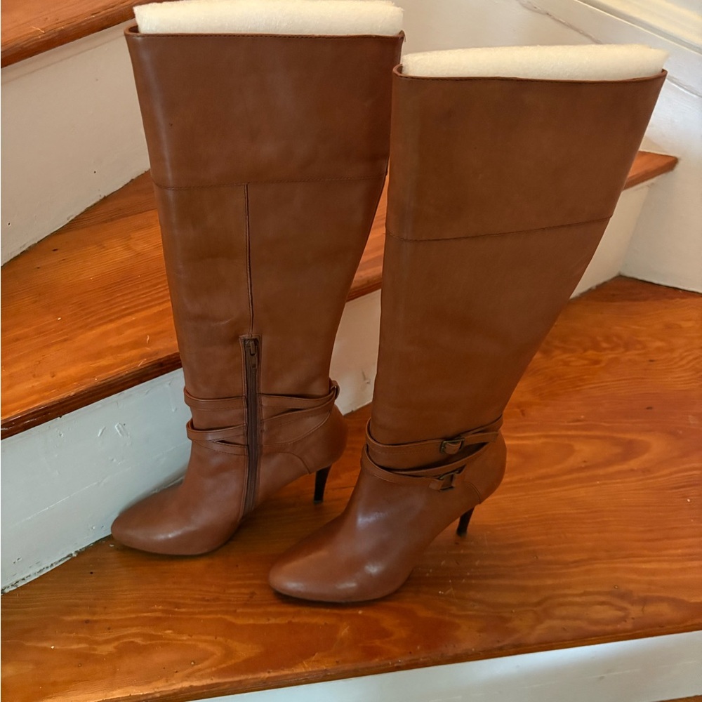 Lauren Ralph Lauren Brown Heeled Boots with Stiletto Design